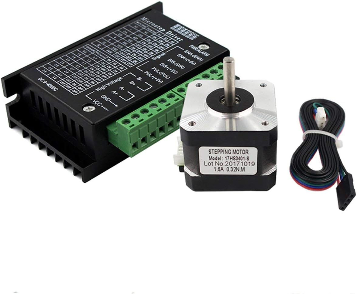 Deniseonuk 17Hs3401-S Nema17 Stepper Motor 42 Motor 1.3A With Tb6600 Stepper Motor Driver Nema17 23 Cnc Laser And 3D Printer.