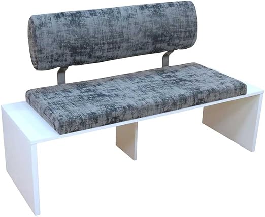 Pharao24 Esszimmer Sitzbank In Anthrazit Strukturstoff Weiss Amazon De Kuche Haushalt