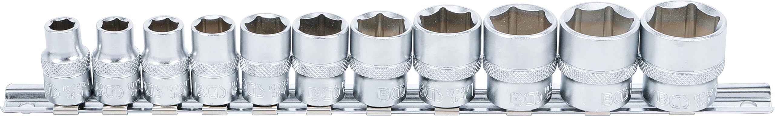 BGS 9110 | Socket Set, Hexagon | 10 mm (3/8") Drive | 5/16" - 7/8" | 11 pcs.