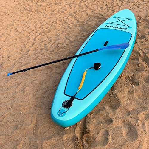 Neolife Coiled Premium Surfboard Leash,Stand Up Paddle Board Leash Ankle Strap Leg Rope with Double Stainless Steel Swivels for Longboard Snowboard Sup Leashes(6Ft Yellow