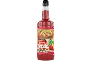 Baja Bob's Strawberry Margarita Cocktail Mix 32oz Bottle - Sugar Free Cocktail Mixer - Keto Friendly - Low Calorie - Low Carb - Non Alcoholic Spirits, Liquor or Margarita Mix