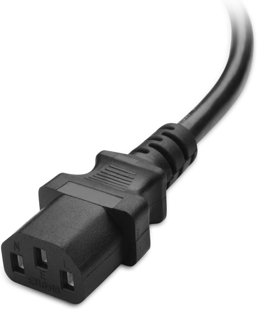 Cable Matters 2-Pack 16 AWG Heavy Duty 3 Prong Computer Monitor Power Cord in 10 Feet (NEMA 5-15P to IEC C13): Home Audio & Theater