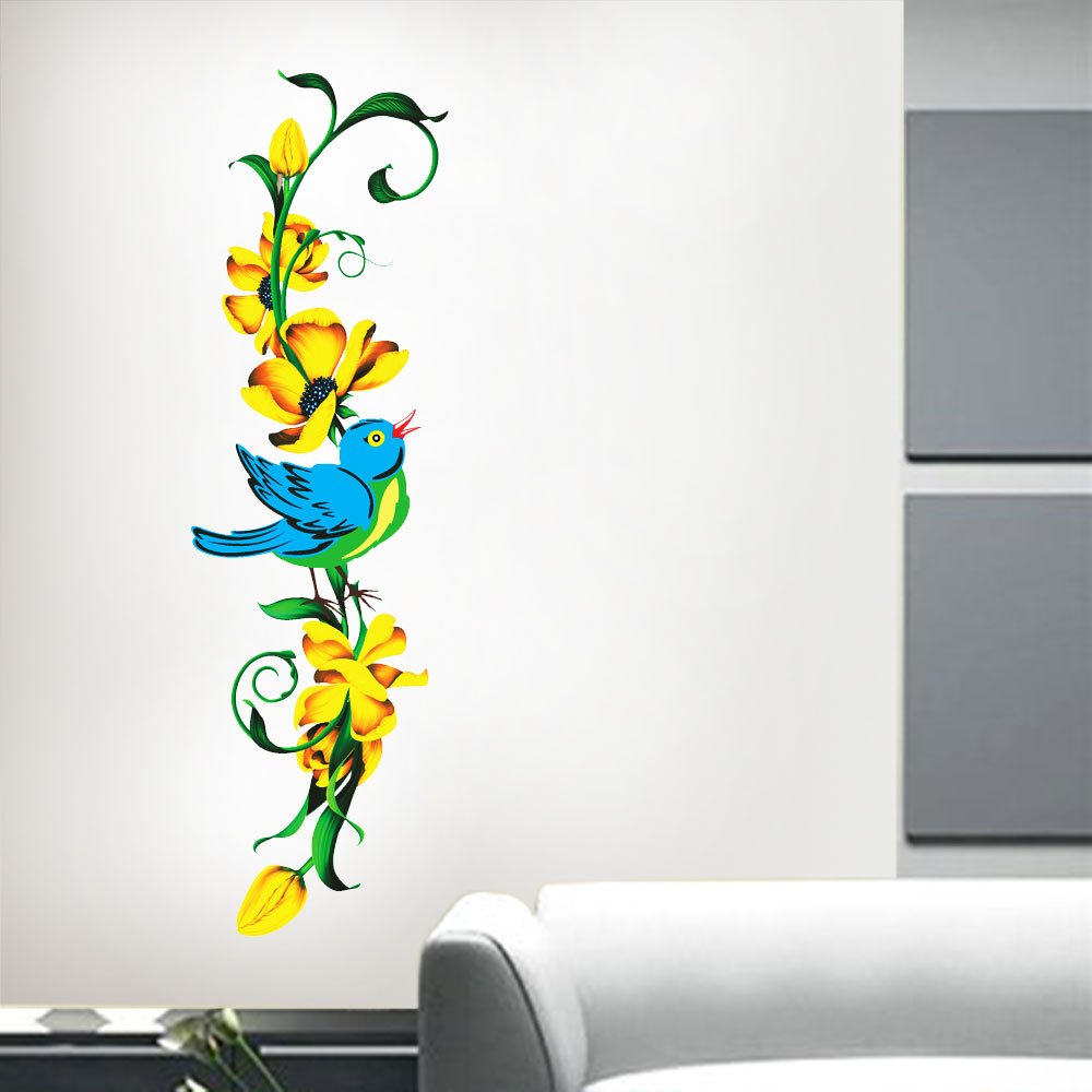 Buy Way DecalsWall Stickers(4601) Vertical Floral Design Online at