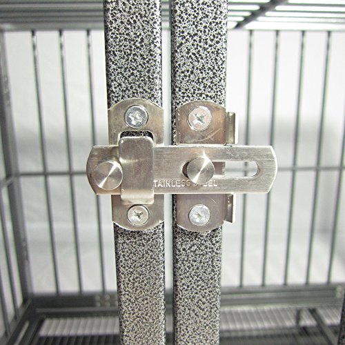 Lovinland 42" Heavy Duty Dog Cage Crate Kennel Metal Pet Playpen Portable with Tray Silver