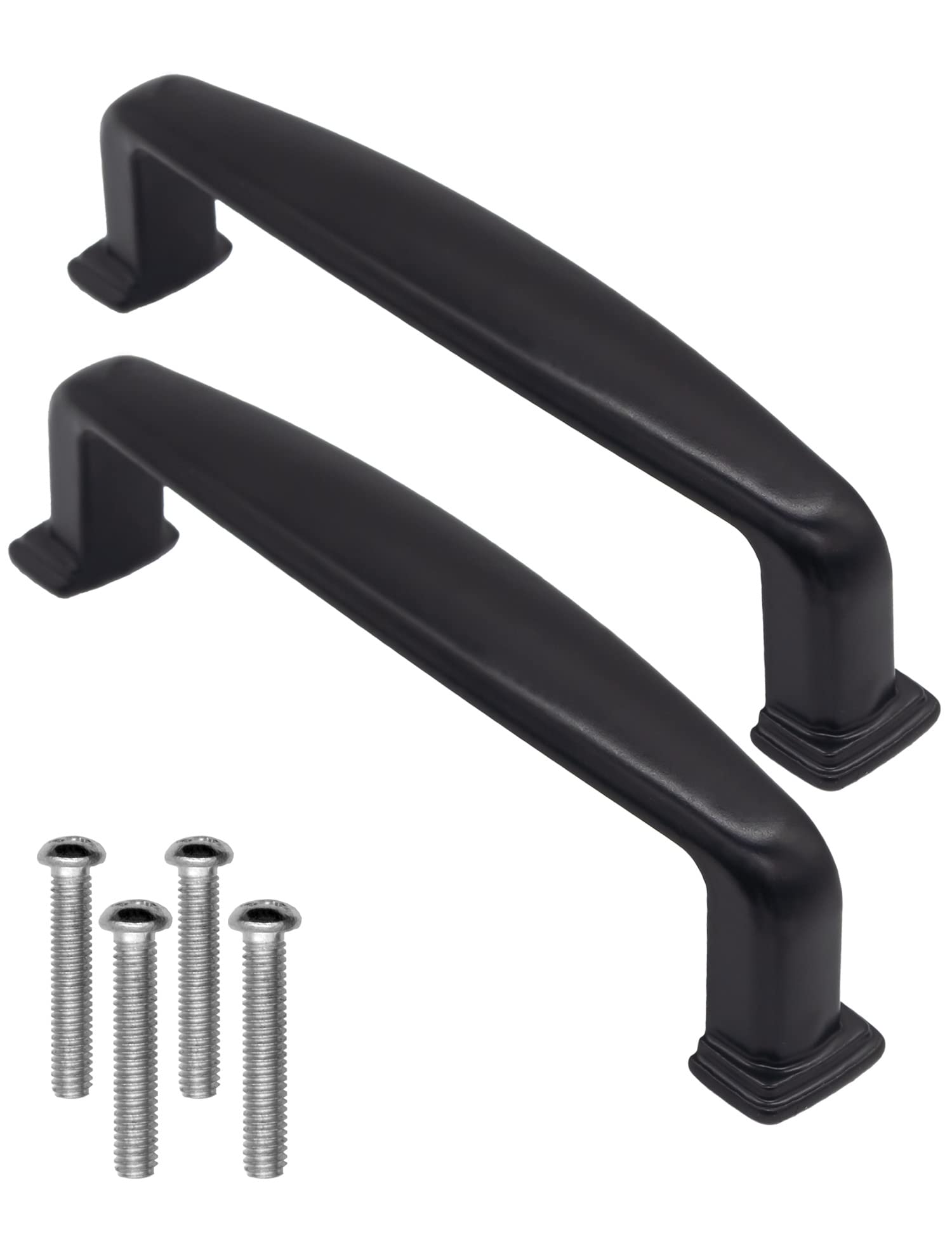 Fuxxer® Set of 2 Classic Solid Furniture Handles Drawer Handles Cabinet Chest Cupboard Dresser Handles 106x25mm Black