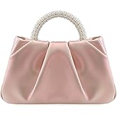 BEGONICA White Pearl Purse Shoulder Bag Women Soft Leather Evening Clutch Bag Wedding Prom Crossbody Bag Small Chic