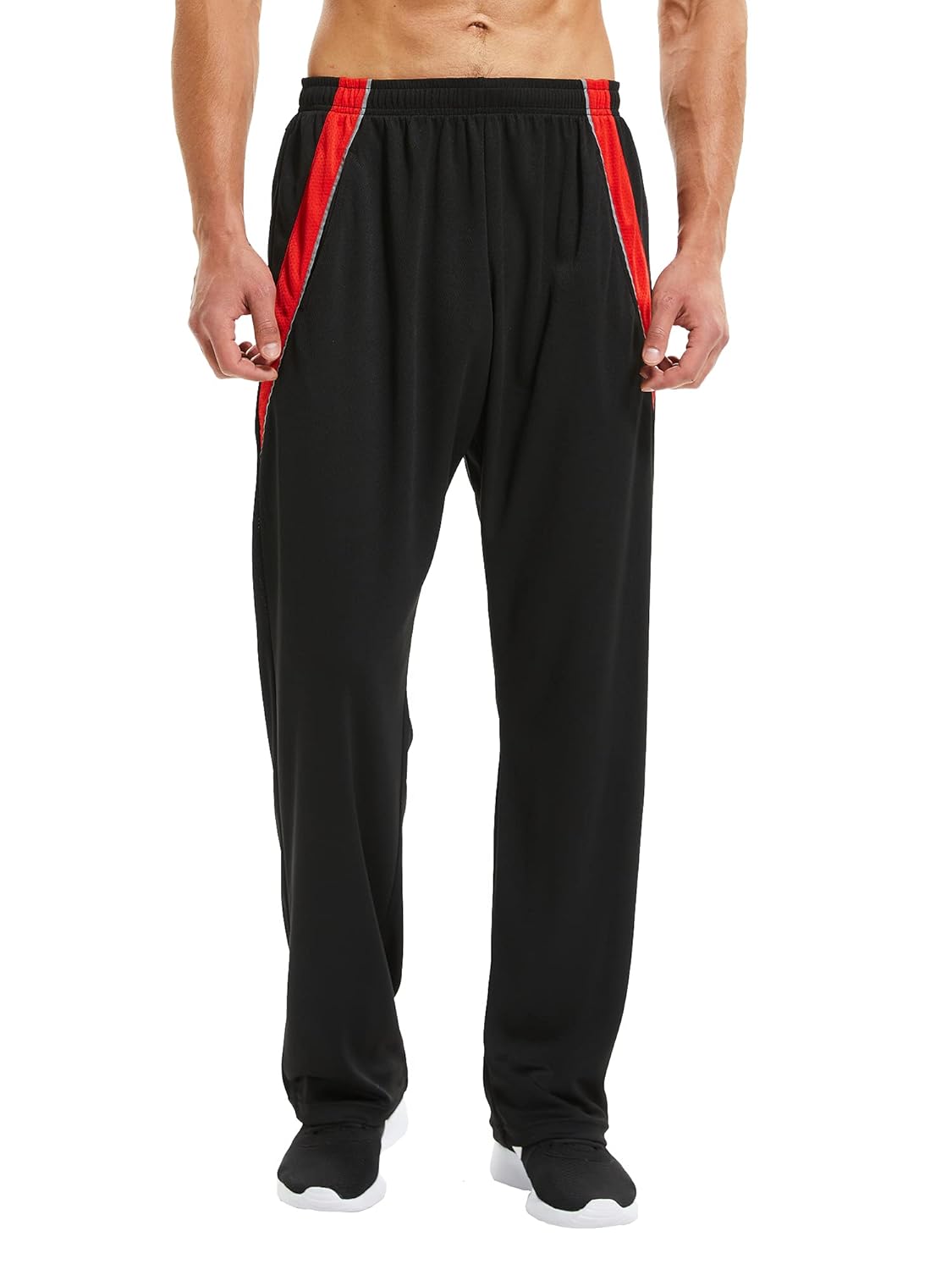 Buy ZENGVEE Men's Sweatpants with Zipper Pockets Open Bottom Athletic