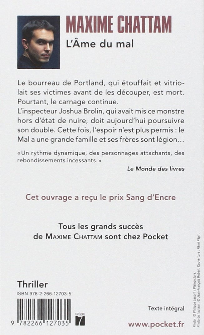 Amazon Com L Ame Du Mal French Edition Chattam Maxime Books