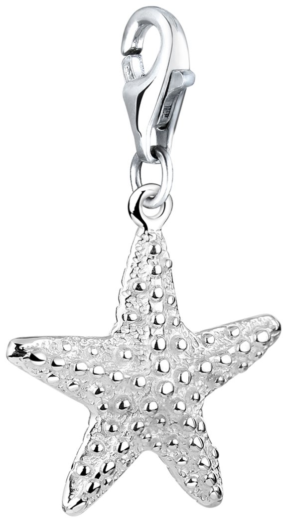 Nenalina Charm Starfish Pendant, for All Brands of Charm Bracelets and Necklaces, Made of 925 Sterling Silver, 713707-000
