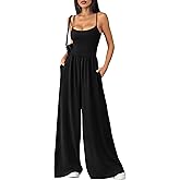 PRETTYGARDEN Jumpsuits for Women Summer 2026 Sleeveless Wide Leg Date Night Rompers Beach Vacation Cruise One Piece Outfits