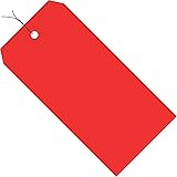 Red Shipping Tags, Wired, 13 Pt, 4 1/4" x 2