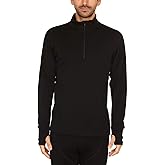 100% Merino Wool Quarter Zip - Mens Expedition Weight Mid Layer - Moisture Wicking - Anti Odor