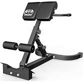 Adjustable Roman Chair 300 lb Capacity, Hyper Back Extension Bench | for Home Gym,Foldable hyperextension,Steel Frame,8-position Height,5-position angle,Back &amp; Core,Non-Slip Footplate