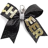 Blue Drop Cheer Keychain Glitter Bow Keychain Game Day Cheerleader Car Keys Backpack Handbag Schoolbag Pendant Accessories