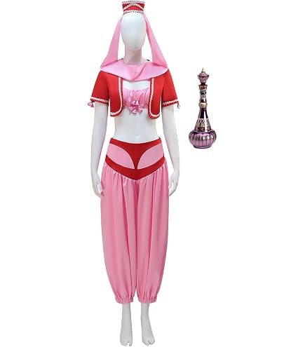 Sanctuarie Designs Plus Size Jeannie the Genie Costume Jumpsuit & Wig Ponytail Hat Lg : Clothing, Shoes & Jewelry