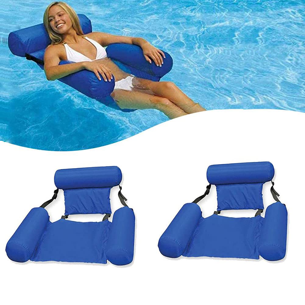 HUAFU Inflatable Swimming Floating Chair Pool Floats Adult Water Chair Lounge Inflatable Water Floating Hammock Portable Swimming Pools Hammock Rafts Lounge Water Inflatable Floating Bed Sofa