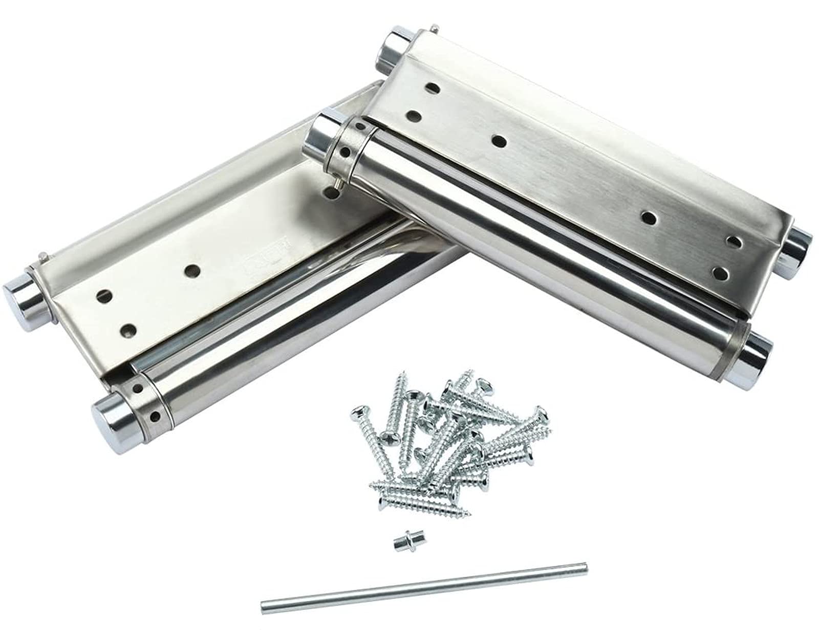 2 Pcs 8'' Cafe Saloon Door Hinges Double Action Spring Hinge Stainless Steel Self-Closing 200mm