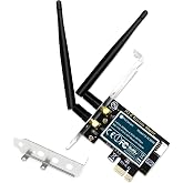 Wireless-AC Dual Band 1200Mbps (2.4GHz 300Mbps and 5GHz 867Mbps) PCI Express WiFi Card for Windows XP, 7, 8.x, 10, 11 (32/64bit) and Windows Server Desktop PCs, PCIE WiFi Adapter (FS-AC86SE)