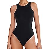 Avidlove Bodysuits for Women Crew Neck Sleeveless Body Suits Snap Closure Double Lined Tank Tops Bodysuit