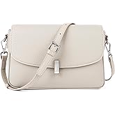 MoreFarther Leather Crossbody Bags for Women, Everyday Medium Purses Trendy, Women's Shoulder Handbags with Adjustable Strap
