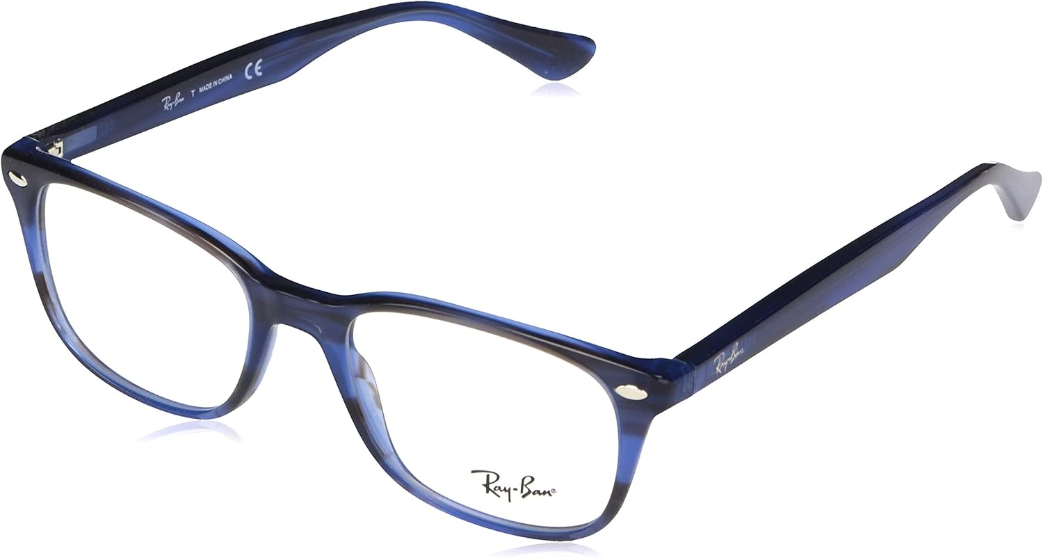 RayBan RX5375 Square Prescription Eyeglass Frames, Striped