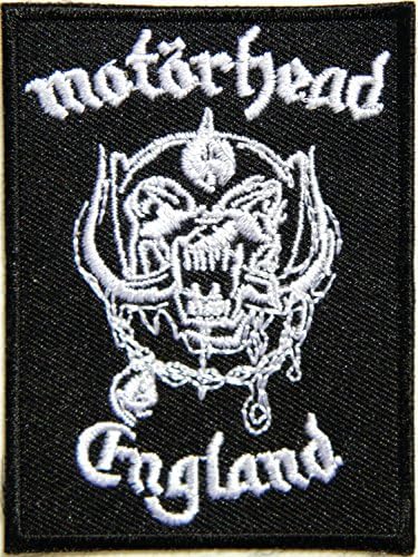 Patch Motorhead England Heavy Metal Rock Punk Music Band Logo Polo T-shirt Patch Sew or Iron-on Embroidered Badge 2.23 Inch Width x 3 Inch Height