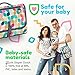 Toolik Baby Diaper Clutch with Waterproof Portable Changing Pad for Quick Change During Stroller Walks - Foldable, Detachable and Wipeable Mat Station with Shoulder Strap, Vintage
