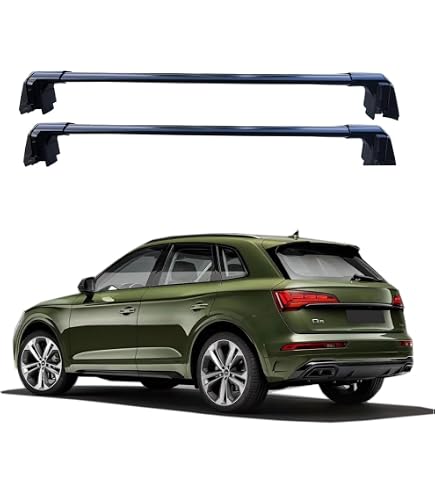 Barre De Toit Aluminium Pour Ski/Snowboard - Compatible Audi A4 A5 A6 Q5 Q7 - NEUF Avec Serrures