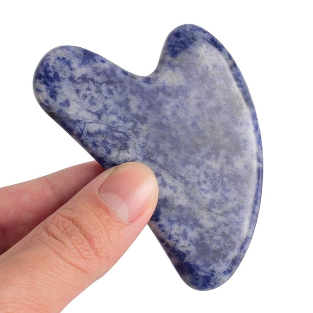 Loveliome Scraping Facial Massage Tools, Crystal Jade Guasha Stone Board for SPA Acupuncture Therapy Trigger Point Treatment(Green Jade) : Beauty