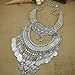CHILDCITY Bohemia Silver Tone Long Boho Statement Necklace with Coin Tassel for Women