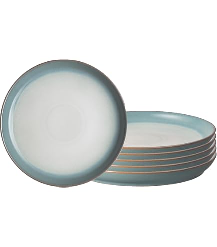 Amazon.com | Denby Azure Teaplate: Teacup Saucers: Dinner Plates