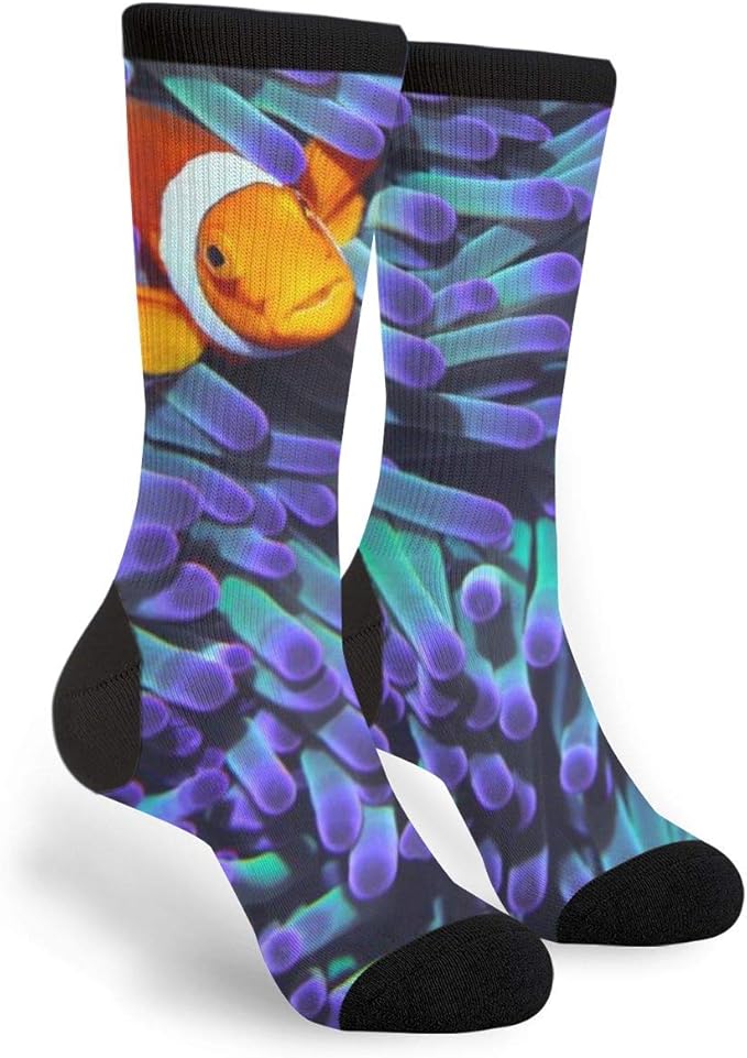 Great Clown Fish Unisex Casual Socks, Funny Novelty Crazy