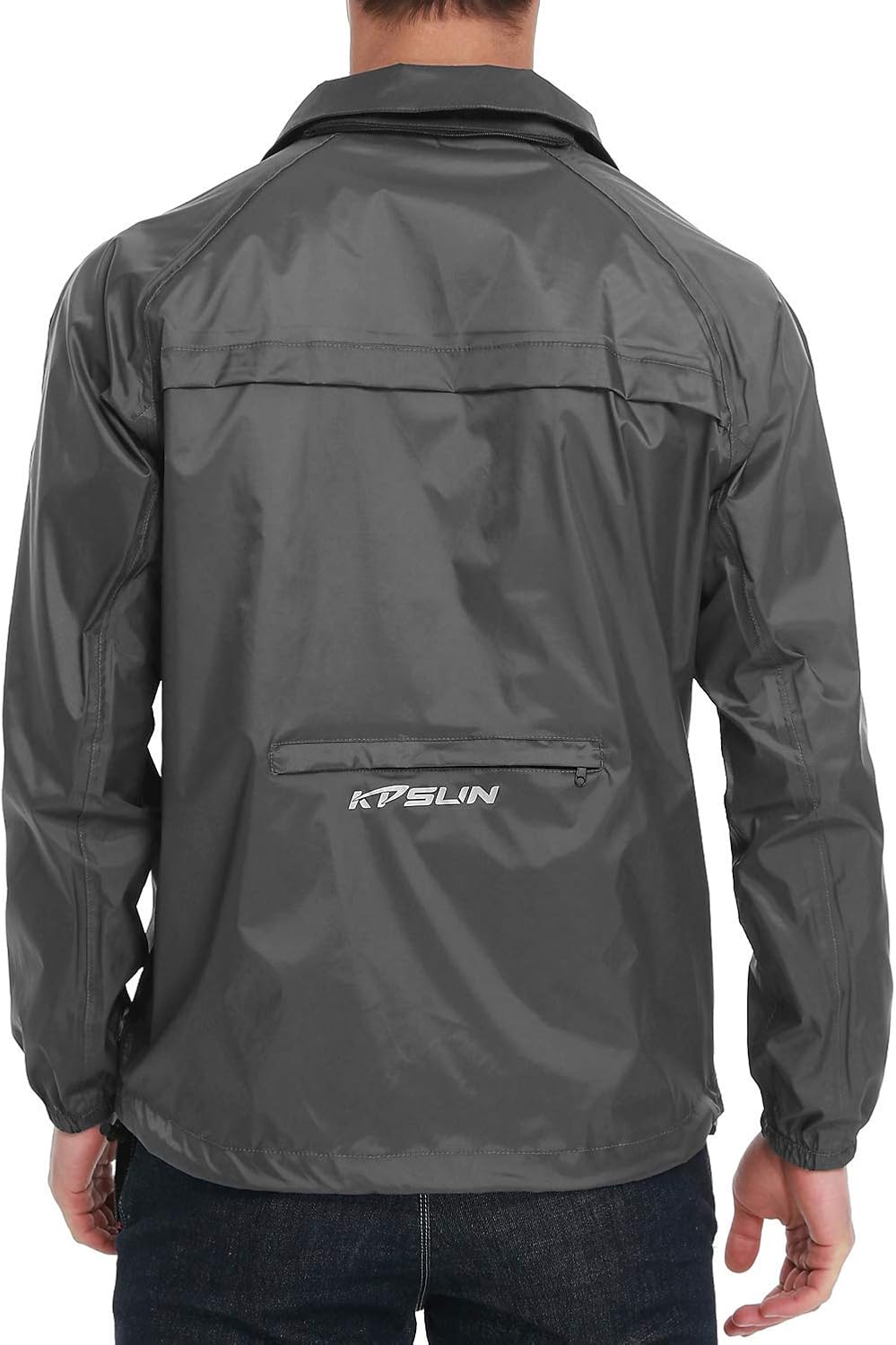 Men's Rain Jacket Waterproof with Hood Lightweight Packable Raincoat Windbreaker: Clothing