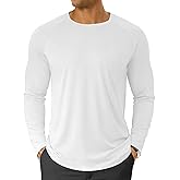 NEYOUQE Men's Sun Protection Shirts Long Sleeve UPF 50+ Rash Guard Swim Top SPF Workout Lightweight Quick Dry Shirt