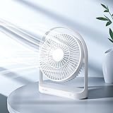JISULIFE Desk Fan, Small Portable Battery Operated