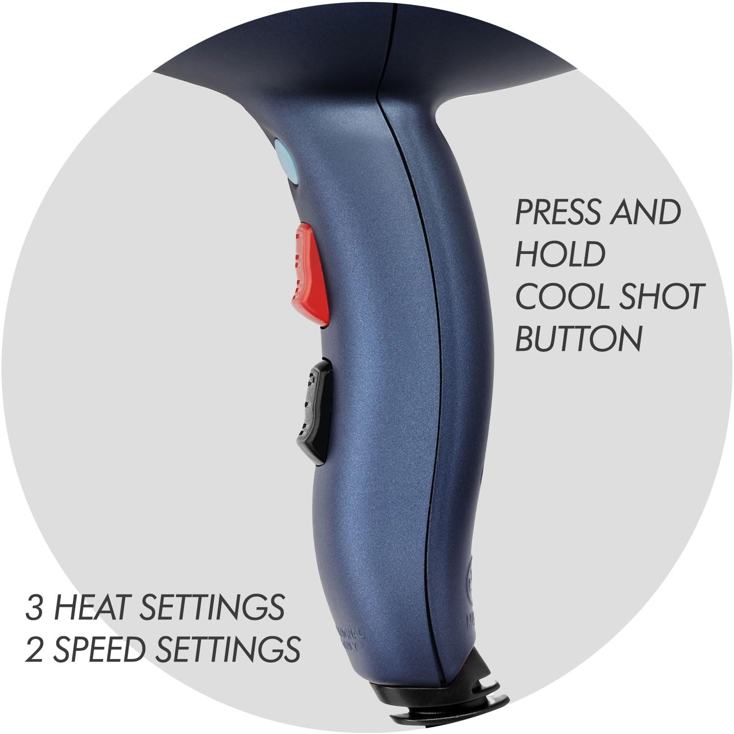 Sam Villa Lightweight & Quiet Ionic Professional Hair Dryer With Variable Speed & Temperature