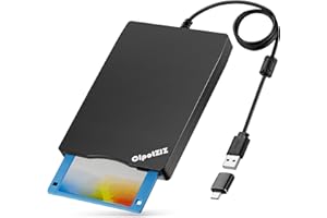 CIpotZIZ Floppy Disk Reader 3.5 inch External USB Type A&C Floppy Disk Drive Floppy Disc Reader for Laptop with Windows 11/10 (3.5inch, Frosted Texture)