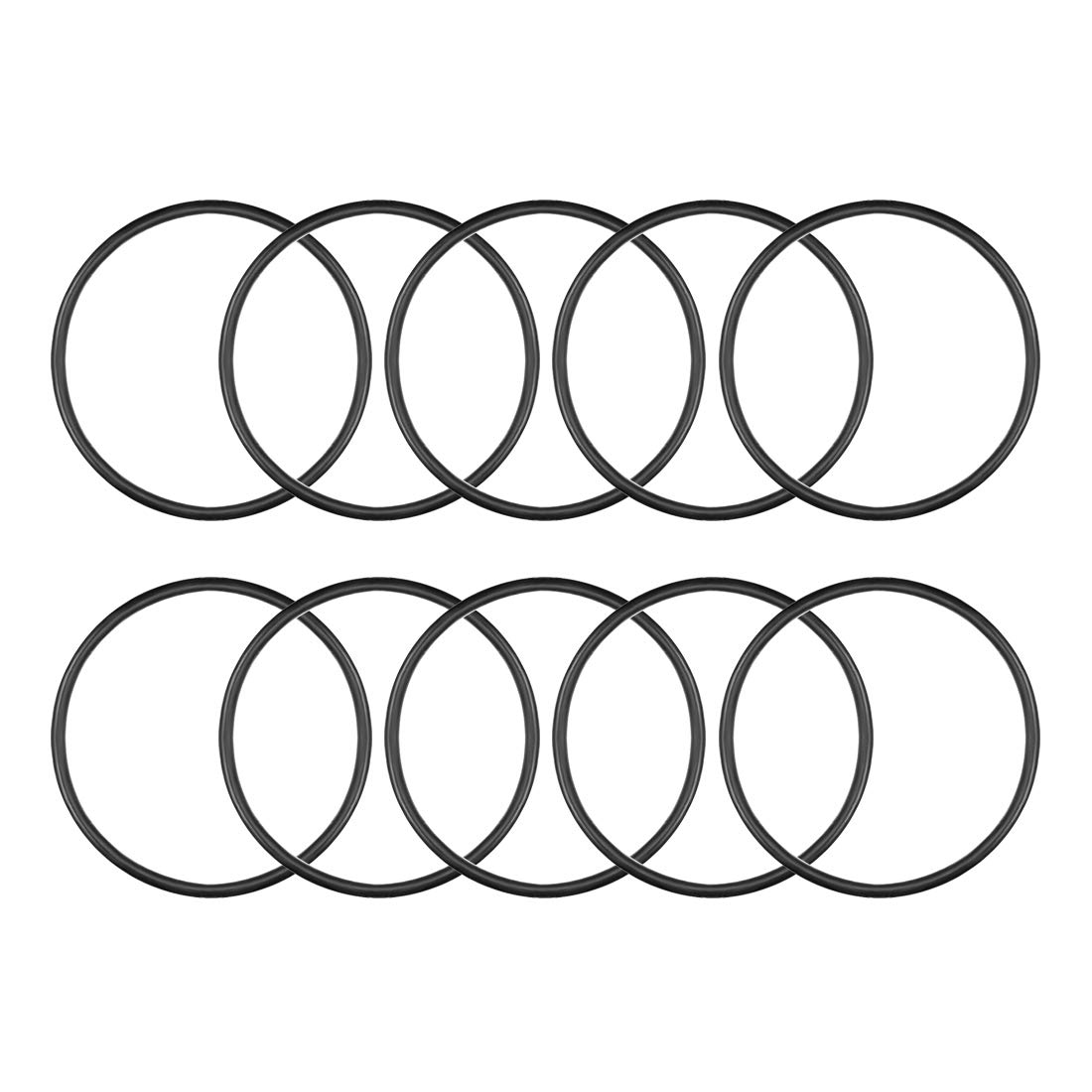 sourcing map Nitrile Rubber O-Rings 48mm OD 43.2mm ID 2.4mm Width, Metric Nitrile Rubber Sealing Gasket, Pack of 10