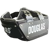 Douglas Football Adult/Junior Adjustable 4" Destroyer-2 D2 Rib Pad Protector Combo (Black/White)
