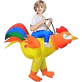 Stegosaurus Inflatable Chicken Costume Kids Halloween Blow Up Costumes Ride On Rooster Costume Funny Costumes for Boys Girls Cosplay Party