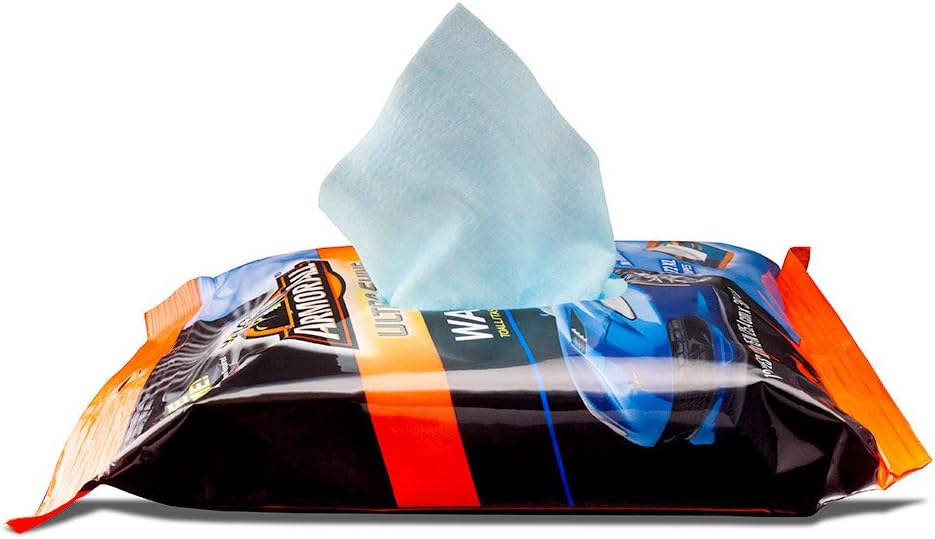 Armor All Car Wash Wipes - Interior Cleaner for Cars & Truck & Motorcycle, Ultra Shine, 12 Count, 18240: Automotive