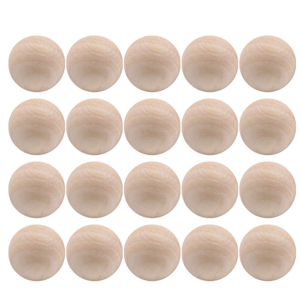 Wood Ball 20pcs Wooden Beads Unfinished Round Wood Beads for DIY Craft Jewelry Making Supplies Without Hole 35mm Unfinished Wood