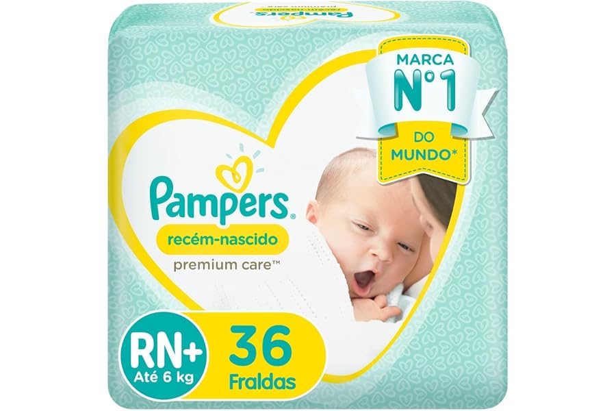 Fralda Pampers Recém-Nascido Tamanho RN+ 36 Unidades