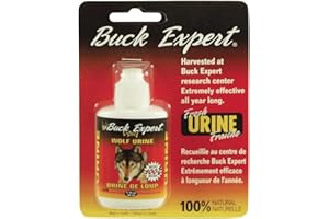Buck Expert 100% Natural Wolf Urine 1.15 oz (36 ml) – Predator Scent for Animal Deterrent & Territorial Marking – Hunting & O