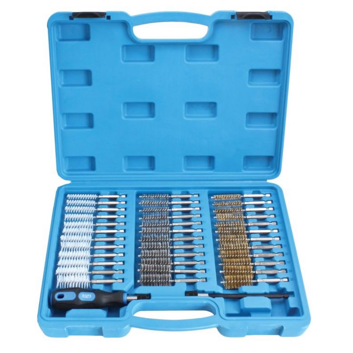 Round Brush Set 38-Piece Drill Hole Brush Nylon Brass Steel Brush Set