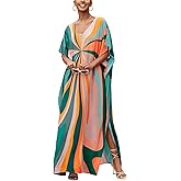 NFVNKJ Women's Plus Size Beach Lounge Kaftan Maxi Dress Swimsuit Coverup for Women