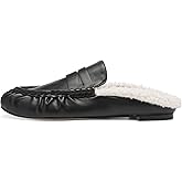 FJQNXGY Penny Loafers for Women Comfortable Slip on Suede Loafers Mules Women’s Closed Toe Loafer Slides Shoes