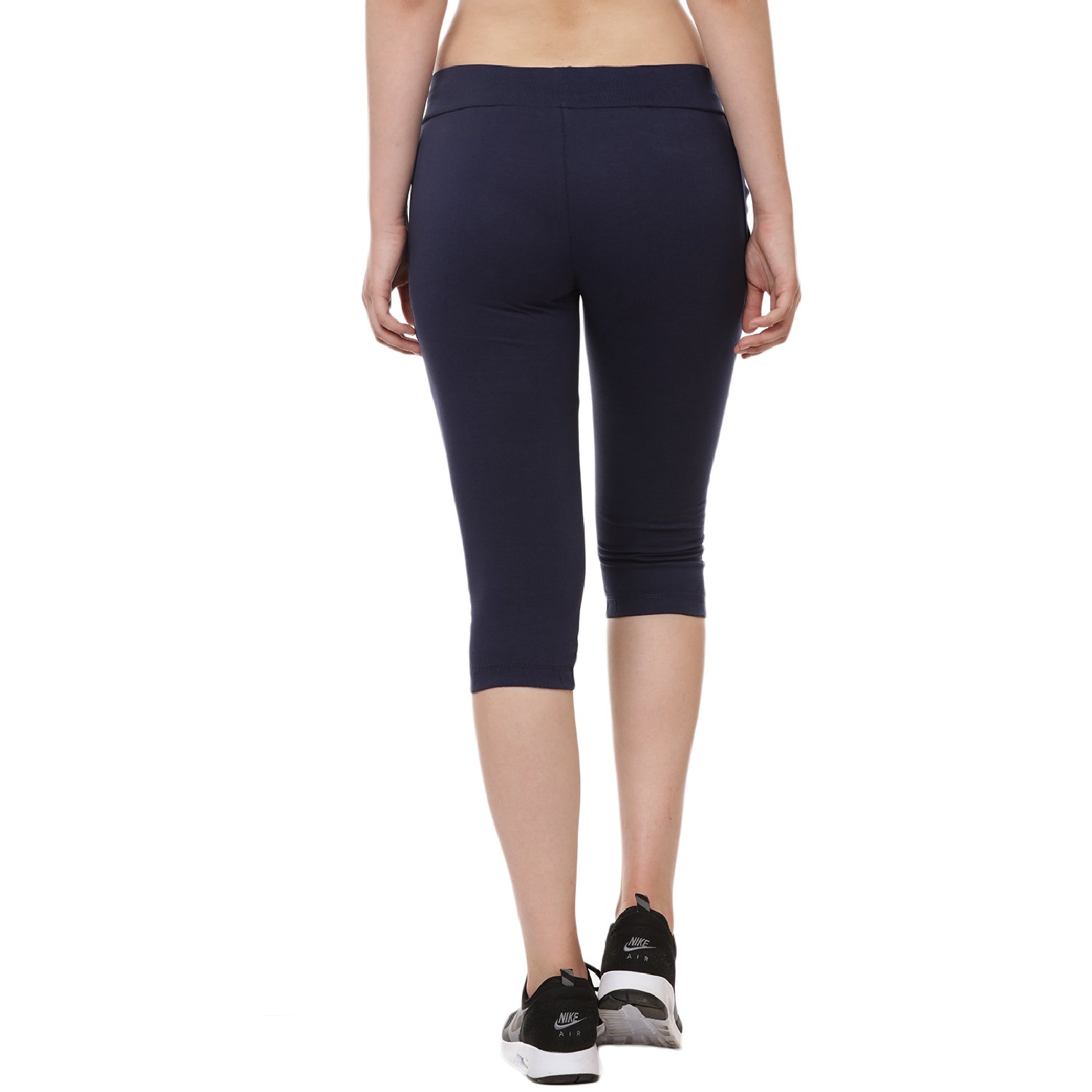onesport navy slim fit sports capri for women