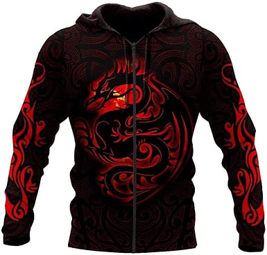3d all over print dragon hoodie