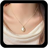 Jugielu Vintage Baroque Pearl Necklace Choker Wedding Irregular Pearl Pendant Necklace Minimalist Thin Chain Necklaces Jewelry for Women